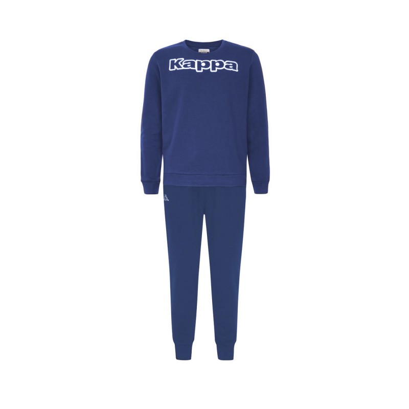 Kappa Uomo Ragazzo Unisex Tuta Felpa Girocollo Sportiva Ginnastica Palestra Cotone