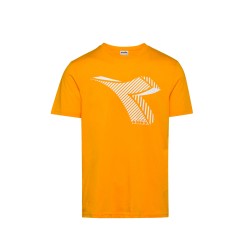 Diadora SS T-Shirt Fregio Club Uomo Maglia Cotone Sportiva Ginnastica Girocollo Estiva Mezzamanica