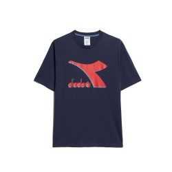 Diadora T-Shirt SS Shield Uomo Maglia Estate Mezzamanica Cotone Sportiva Ginnastica