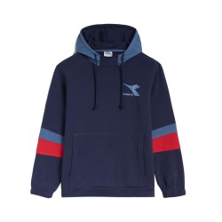 Diadora Hoodie Sweat Shield Felpa Cappuccio Uomo Cotone Sportiva Ginnastica