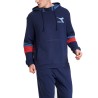 Diadora Hoodie Sweat Shield Felpa Cappuccio Uomo Cotone Sportiva Ginnastica