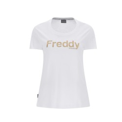 FREDDY Short Sleeve T-Shirts Donna Ragazza Sportiva Cotone Ginnastica Estate Mezzamanica