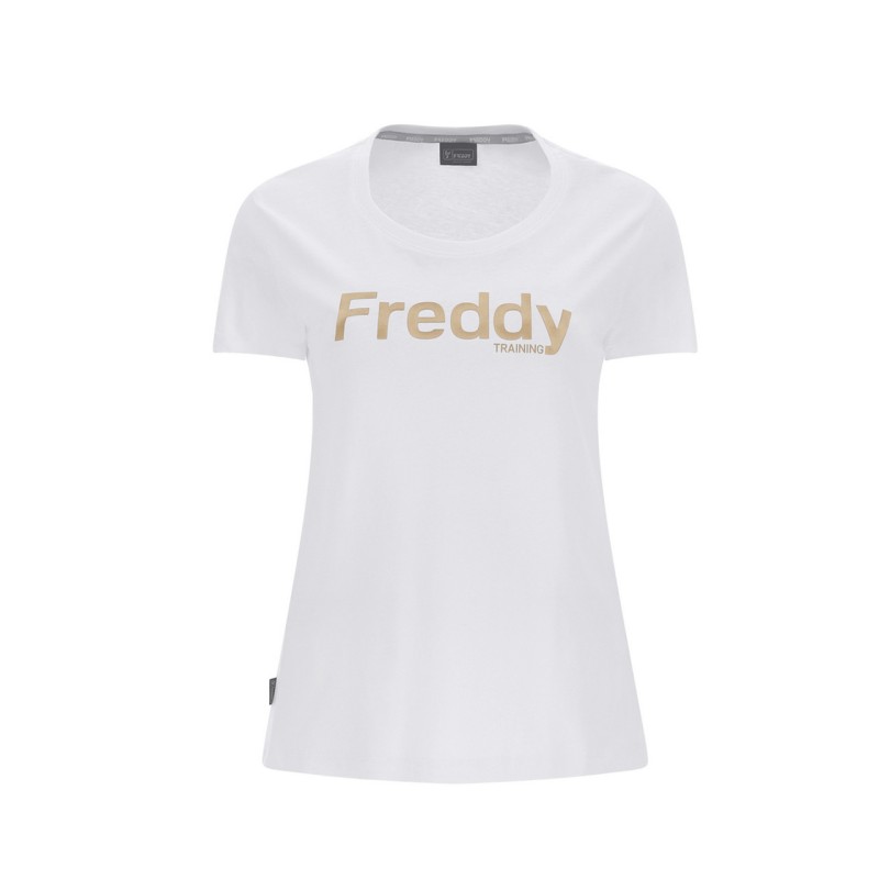 FREDDY Short Sleeve T-Shirts Donna Ragazza Sportiva Cotone Ginnastica Estate Mezzamanica