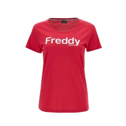 FREDDY Short Sleeve T-Shirts Donna Ragazza Sportiva Cotone Ginnastica Estate Mezzamanica