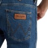 Wrangler Larston Slim  Tapared Jeans Uomo Ragazzo Denim Jeans Pantalone Cotone