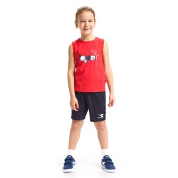 Diadora SET Kick Completo Bimbo Ragazzo Canotta Sportivo Ginnastica Cotone