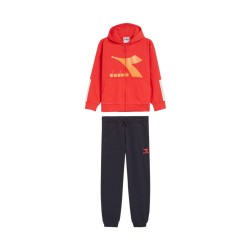 Diadora Tracksuit Tuta Completa Zip Intera Cappuccio Felpa Cotone Bimbo Ragazzo Sportiva Ginnastica