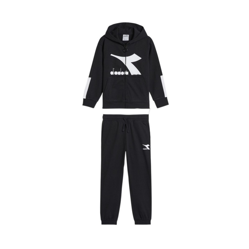 Diadora Tracksuit Tuta Completa Zip Intera Cappuccio Felpa Cotone Bimbo Ragazzo Sportiva Ginnastica