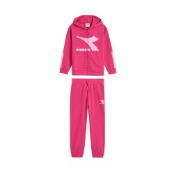 Diadora Tracksuit Tuta Completa Zip Intera Cappuccio Felpa Cotone Bimba Ragazza Sportiva Ginnastica