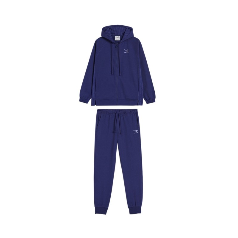 Diadora Tracksuit Core Tuta Completa Zip Intera Donna Ragazza Felpa Cappuccio Sportiva Ginnastica Cotone