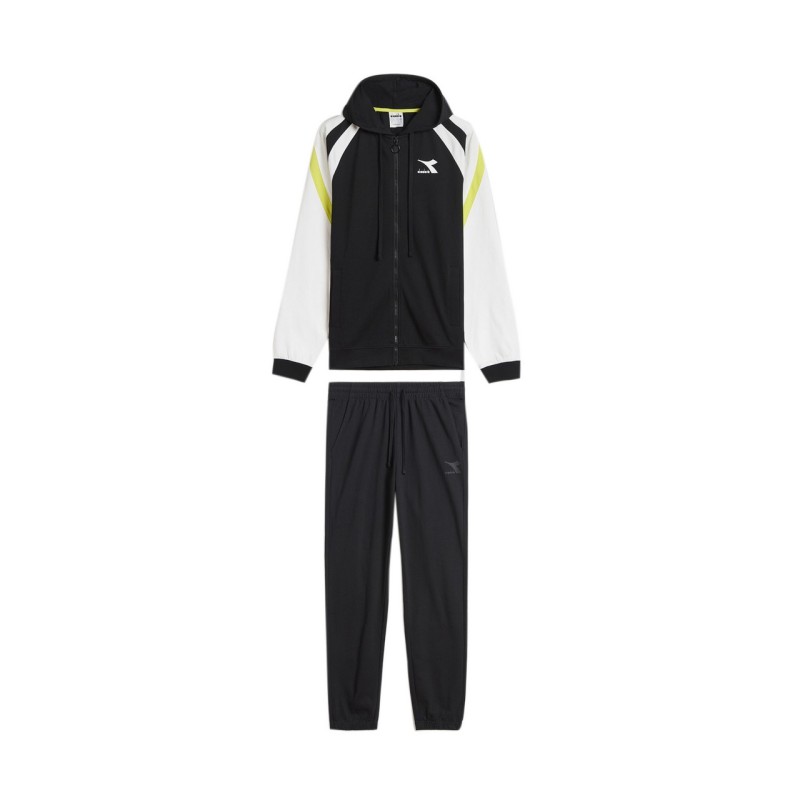 Diadora Traksuit Hoodie Core Tuta Completa Zip Intera Cappuccio Felpa Uomo Ragazzo Sportiva Ginnastica Cotone