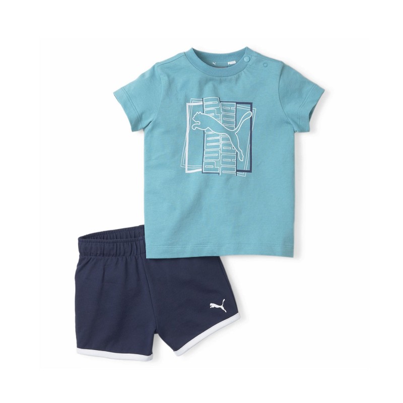 Puma Completino Mezza Manica Corta Bimbo Bambino Neonato Sportivo Cotone Estate Ginnastica