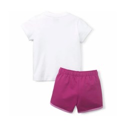 Puma Completino Mezza Manica Corta Bimba Bambina Neonato Sportivo Cotone Estate Ginnastica