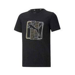 Puma T-shirt Maglia Bimbo Bambino Ragazzo Mezza Manica corta Sportiva Ginnastica Cotone Estate