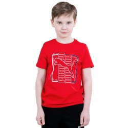 Puma T-shirt Maglia Bimbo Bambino Ragazzo Mezza Manica corta Sportiva Ginnastica Cotone Estate