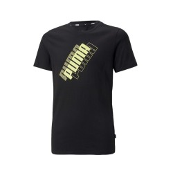 Puma T-shirt Maglia Bimbo Bambino Ragazzo Mezza Manica corta Sportiva Ginnastica Cotone Estate