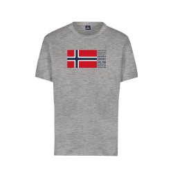 NORWAY T-Shirt Uomo Ragazzo Cotone Maglietta Mezza Manica Corta