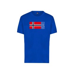 NORWAY T-Shirt Uomo Ragazzo Cotone Maglietta Mezza Manica Corta