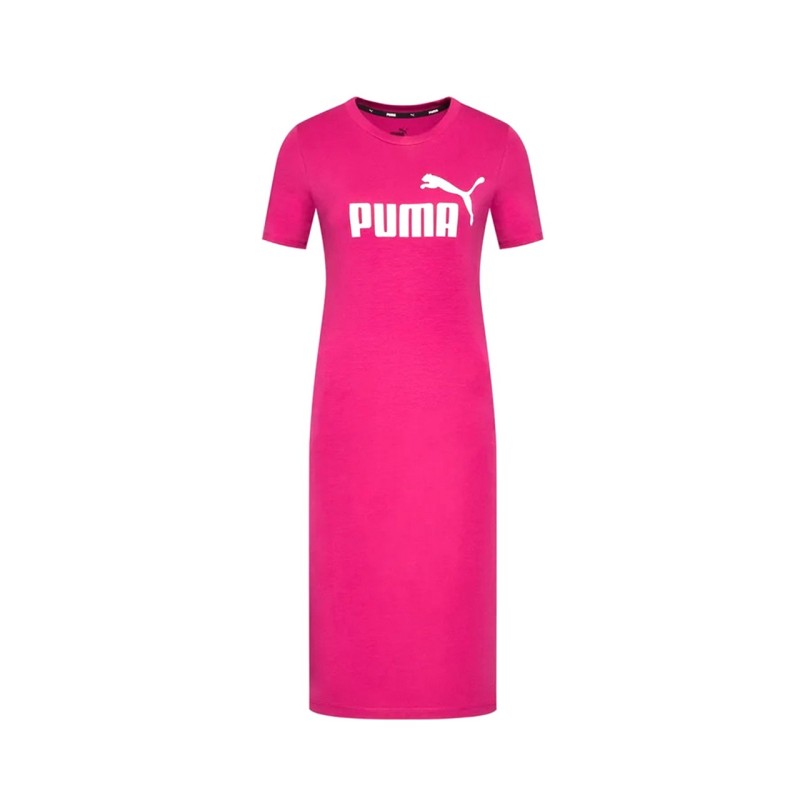 Puma Ess Slim Tee Dress Vestitino Donna Ragazza Girocollo Mezza Manica Corta