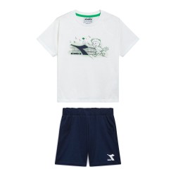 Diadora JG. SET SS Riddle Completino Bambino Ragazzo Mezza Manica