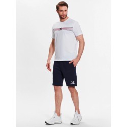 Diadora T-Shirt Uomo Ragazzo Maglietta Girocollo Mezza Manica Corta Logo Sportiva Cotone