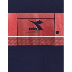 Diadora T-Shirt Uomo Ragazzo Match Point Sportiva Mezza Manica Corta Girocollo Ginnastica Cotone