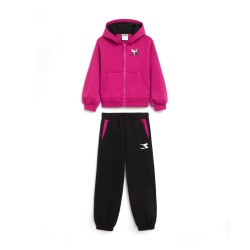 Diadora Tracksuit Tuta Completa Zip Intera Cappuccio Felpa Cotone Bimba Ragazza Sportiva Ginnastica