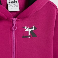 Diadora Tracksuit Tuta Completa Zip Intera Cappuccio Felpa Cotone Bimba Ragazza Sportiva Ginnastica