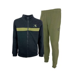 Diadora Traksuit Core Tuta Completa Felpa Uomo Ragazzo Sportiva Ginnastica Cotone Zip Intera