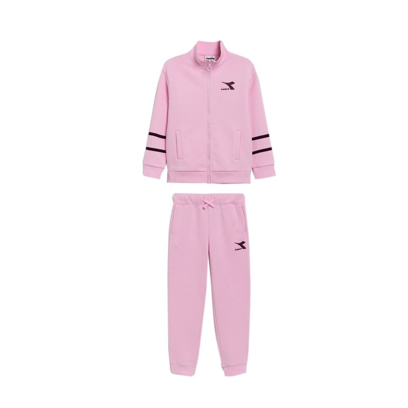 Diadora Tracksuit Tuta Completa Zip Intera Felpa Cotone Bimba Ragazza Sportiva Ginnastica Cotone