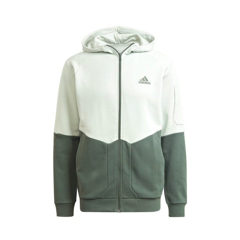 Adidas Felpa Cappuccio Zip Intera Uomo Ragazzo Sportiva Ginnastica Cotone