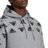 Adidas Felpa Cappuccio Uomo Ragazzo Sportiva Ginnastica Cotone