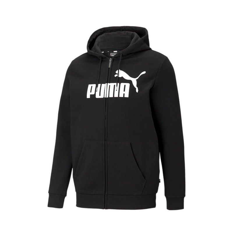 Puma Felpa Zip Intera Uomo Ragazzo Sportiva Ginnastica Cappuccio Cotone