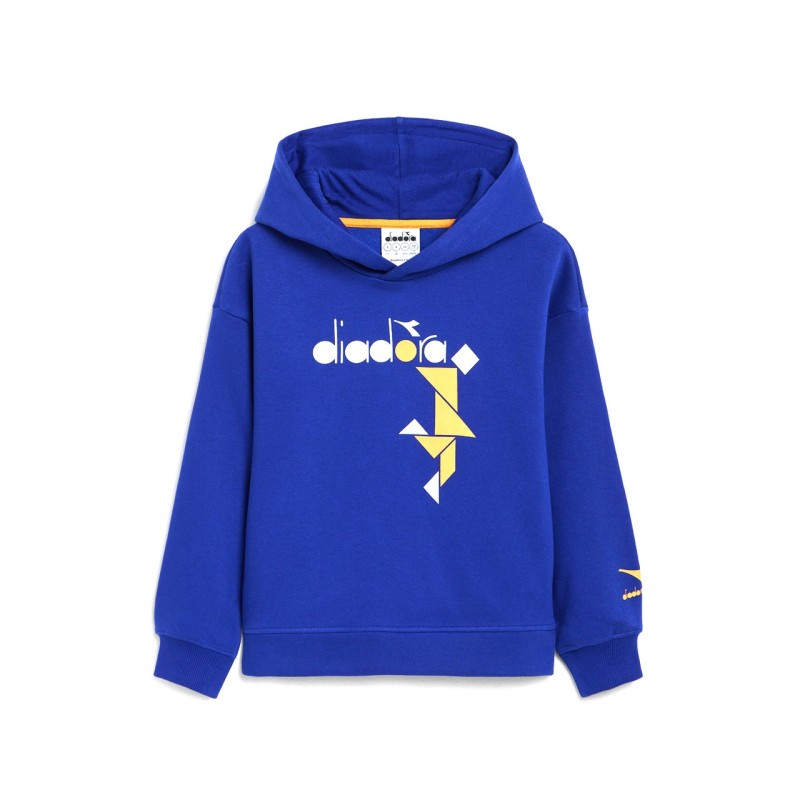 Diadora Hoodie Sweat Twister Felpa Cappuccio Bimbo Ragazzo Sportiva Ginnastica Cotone