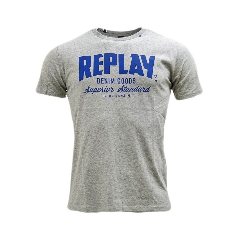 Replay T-Shirt Uomo Ragazzo Mezza Manica Corta Maglia Girocollo