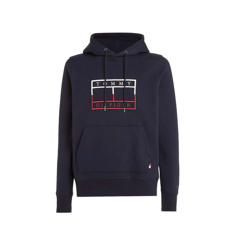 Tommy Hilfiger Felpa Cappuccio Uomo Ragazzo Cotone