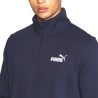 Puma Clean Sweat Suit Tuta Uomo Ragazzo Zip Intera Felpata Ginnastica Sportiva Running Corsa Cotone