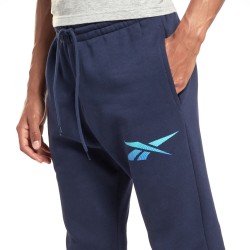 Reebok Pantalone Tuta Felpa Uomo Ragazzo Sportiva Cotone Ginnastica Running Corsa