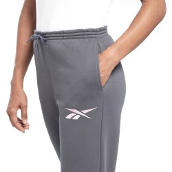 Reebok Pantalone Tuta Felpa Donna Ragazza Sportiva Cotone Ginnastica Running Corsa