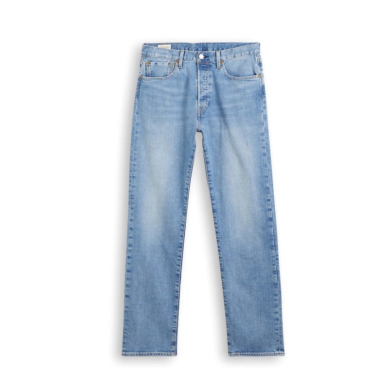 LEVI'S 501 Original Light Indigo Worn In Uomo Ragazzo Pantalone Denim