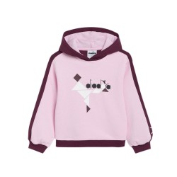 Diadora Hoodie Sweat Glee Felpa Cappuccio Bimba Ragazza Sportiva Ginnastica Cotone