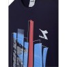 Diadora T-Shirt Uomo Ragazzo Maglia Mezza Manica Corta Sportiva Ginnastica Cotone