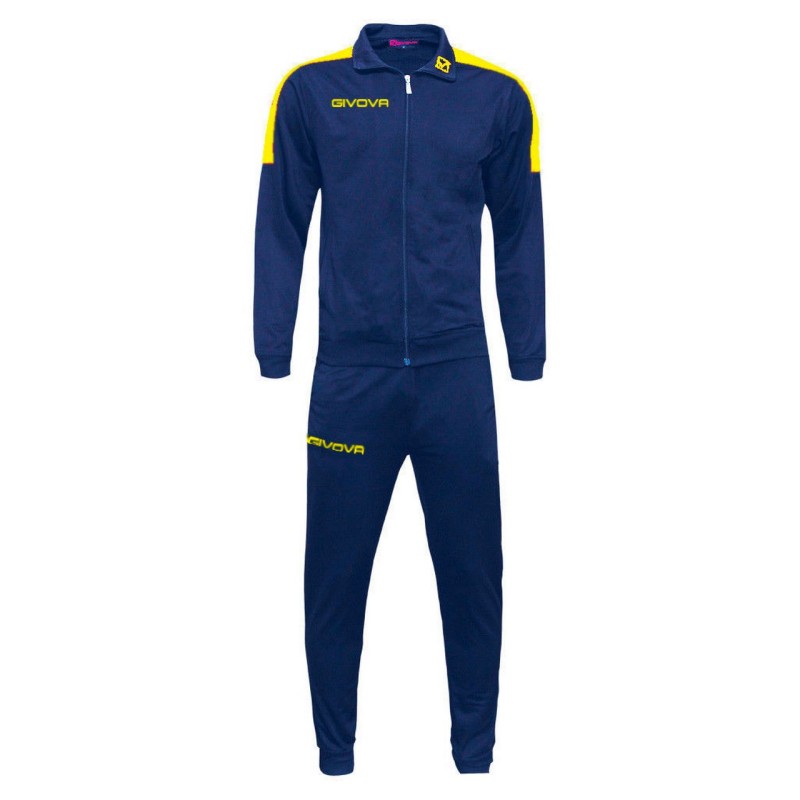 GIVOVA TUTA REVOLUTION SPORTIVA ALLENAMENTO RUNNING ZIP INTERA UOMO DONNA UNISEX PALESTRA ACETATA