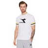 Diadora T-Shirt Uomo Ragazzo Slam Sportiva Mezza Manica Corta Cotone Ginnastica Palestra Running