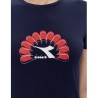 Diadora T-Shirt Maglia Donna Ragazza Graphic Sportiva Mezza Manica Corta Cotone Ginnastica