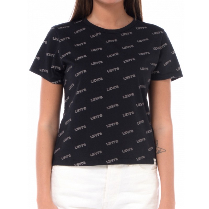 LEVI'S T-Shirt Donna Ragazza Maglia Girocollo Mezza Manica Corta Cotone Graphic Rickie Minimal Sport