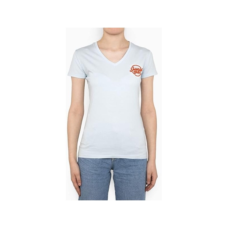 Guess t-shirt elasticizzata con logo aderente Donna Ragazza