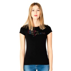 Guess T-Shirt Donna Ragazza Mezza Manica Corta Maglietta Girocollo Estate Cotone