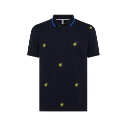 SUN68 Polo Uomo Ragazzo Mezza Manica Corta Embroidery