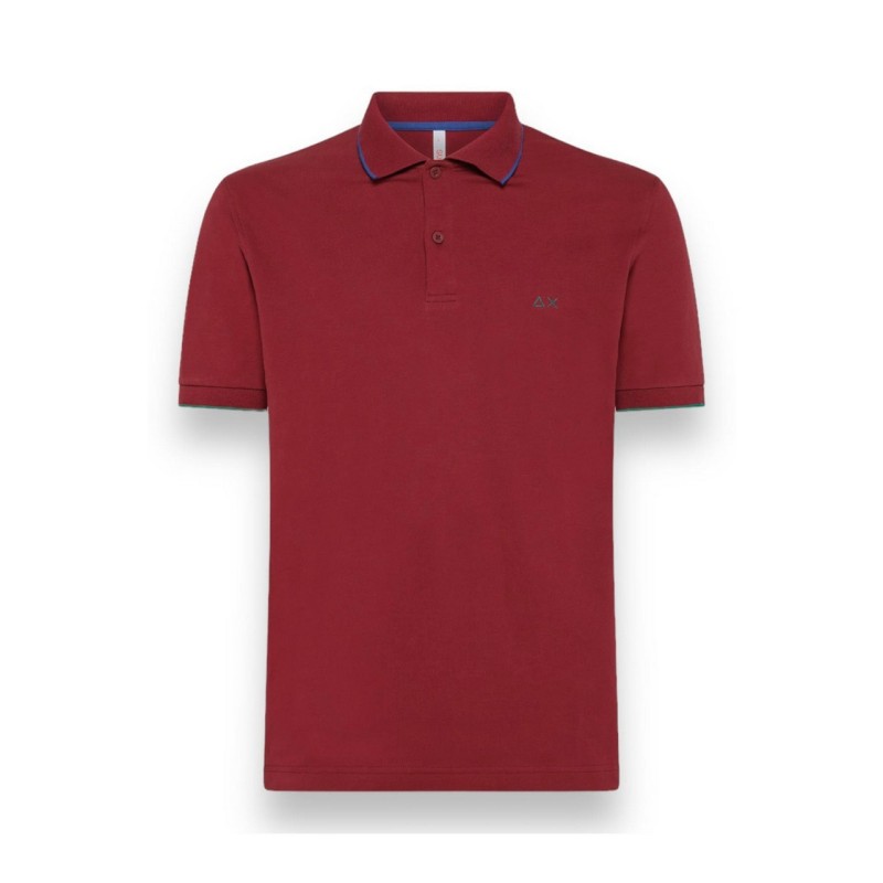 SUN68 Polo Uomo Ragazzo Mezza Manica Corta Smallstripe